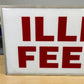 Illini Feeds Sign, Vintage Aluminum Double Sided Sign Livestock Advertising Sign