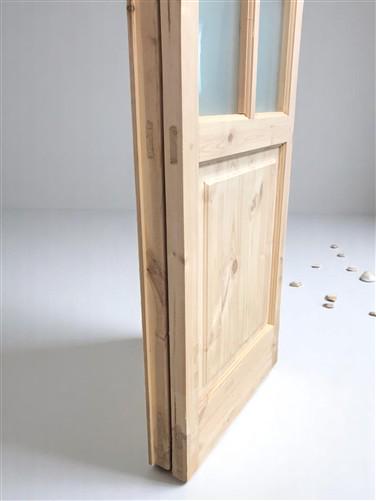 French Double Door (48x96.5) 8 Pane Frosted Glass Door European Styled EM49