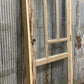 Antique French Single Door (33x81) Glass Pane Door with Jamb, Encased Door T44