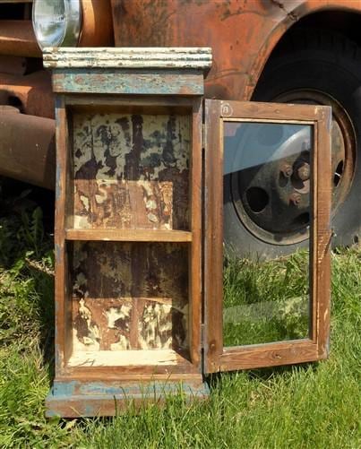 Home & Living > Home Decor > Wall Decor - Medicine Cabinet, Vintage Wood Display Case, Wall Mount Cupboard, Shadow Box A16...