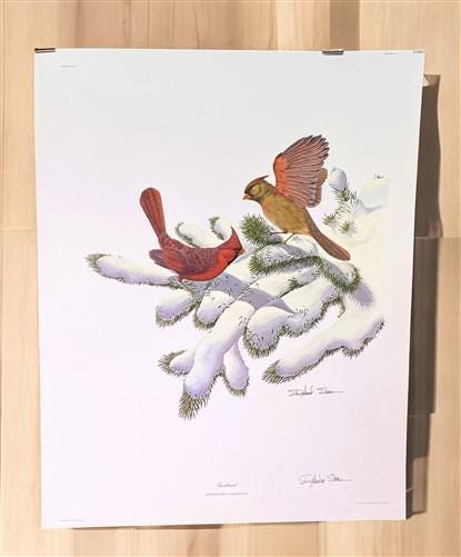 Art & Collectibles > Prints > Lithographs - Richard Sloan, Cardinal, Signed Print, 28x22, Wade Collection, Plate 4 by The...