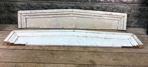 Pair Crown Molding Headers, Trim Door Window Pediment Architectural Salvage B41