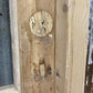 Antique French Single Door (32x79.5) Glass Pane Door with Jamb, Encased Door T37