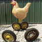 Toys & Games > Toys > Push & Pull Toys > Wagons - 4 Vintage Metal Baby Buggy Wheels Pedal Car Garden Cart Pumpkin Wagon A5...