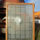 Etched Frosted Clear Glass Vintage Church Window, Architectural Art Glass, C