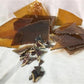 Craft Supplies & Tools > Raw Materials > Glass - Honey Gold Stained Glass Reclaimed Church Window Shards Fragments, Art Gl...