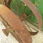 2 Cast Iron Implement Wheels, Wagon Wheel, Tractor Steel Rims, Industrial Age F
