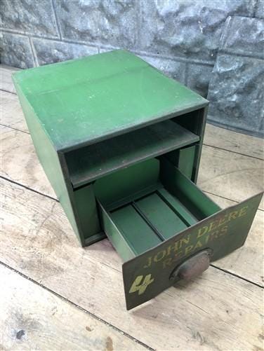 Home & Living > Storage & Organization > Cabinets & Food Storage - John Deere Metal Filing Cabinet File, Vintage Storage,...