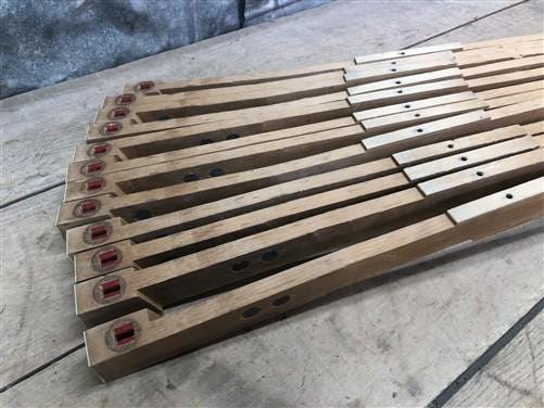 12 White Piano Keys, Vintage Piano Key Parts, Art Craft Supplies, Steampunk F