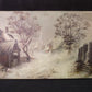 Art & Collectibles > Painting > Oil - 1880s Midwest Landscape Painting on Canvas, Original Art Winter Village, C by The Ol...