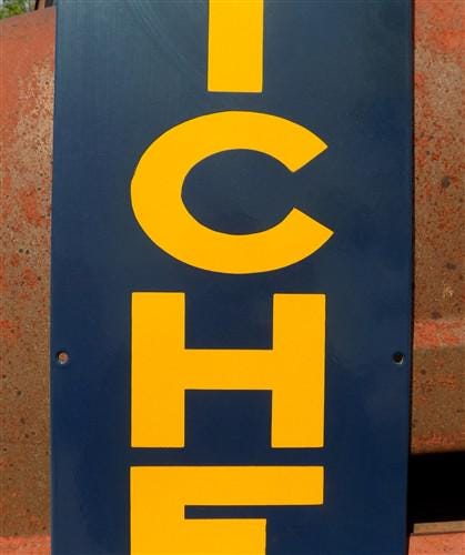 Art & Collectibles > Collectibles > Advertisements - Michelin Sign, Metal Porcelain Sign, Tire Advertising, Michelin Man B...