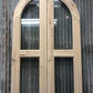 Arched French Double Doors (24x96) 3 Pane Glass European Styled Doors O14