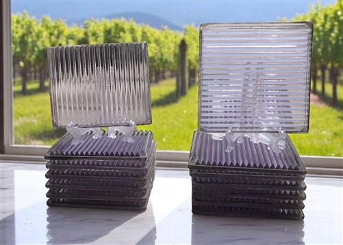 Art & Collectibles > Glass Art > Suncatchers - Luxfer Prism Purple Plaine Glass Tiles, Architectural Salvage Tiles, Luxfer...