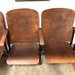 Home & Living > Furniture - 5 Vintage Wood Folding Theater Seats, Auditorium Seats, Entryway Bench, E15 by The Old Grainery