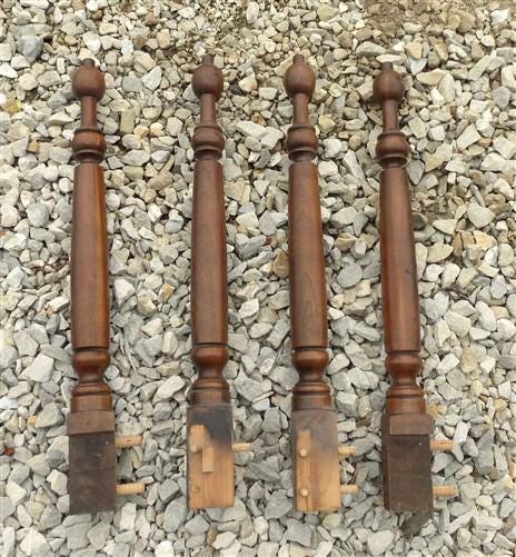 Home & Living > Furniture - Lot 4 Wooden Legs Table Support Bottom Chair Cabinet Dresser Vintage Furniture h by The Old Gr...
