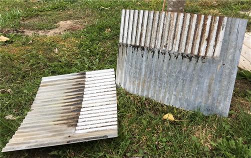 2 Sheets Tin, Vintage Sink Backsplash, Architecture Salvage, Ceiling Tin A