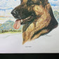 Art & Collectibles > Prints > Lithographs - Ernest Hart, German Shepherd, Signed Dog Print, 16x20, Wade Collection, A by T...