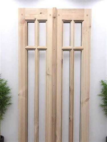 French Double Door (21x80.5) 6 Pane Glass Door European Styled EM51