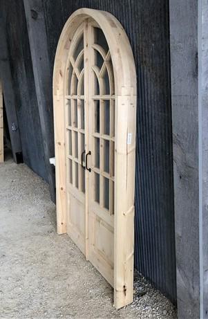 Home & Living > Home Improvement > Doors & Locks > Doors - Arched French Double Door (48x80) 14 Pane Glass Door European S...