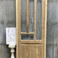 Antique French Single Door (27.25x82) Glass Pane Door with Jamb, Encased Door T6