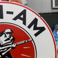 Art & Collectibles > Collectibles > Advertisements - Pan Am Motor Oils Sign, 2 Sided Metal Porcelain Advertising Sign, Gas...