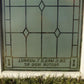 Etched Frosted Clear Glass Vintage Church Window, Architectural Art Glass, D