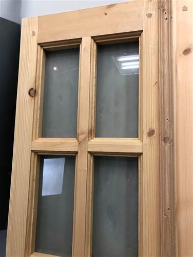 French Double Door (32.5x80.75) 8 Pane Frosted Glass Door European Styled EM43