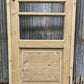 Antique French Single Door (25.5x83) Glass Pane Door with Jamb, Encased Door T8