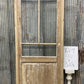 Antique French Single Door (31.5x90) Glass Pane Door with Jamb, Encased Door T29