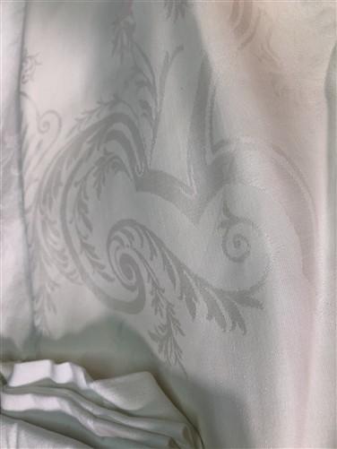 Church Table Linens, White Linen Wedding Banquet Reception Vintage Tablecloths