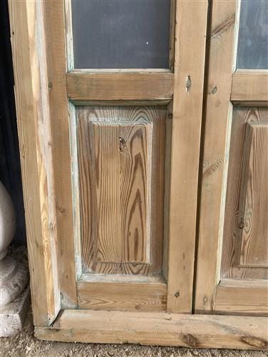 Antique French Double Doors (71x88) Frosted Glass European SideLite Jamb C2