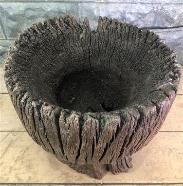Home & Living > Home Decor > Home Accents - Rustic Wood Planter, Wood Stump, Round Wooden Flower Pot, Natural Wood Decor,...