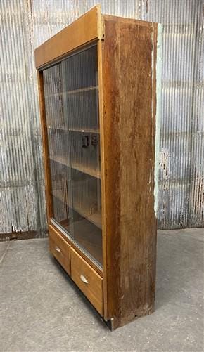 Home & Living > Furniture > Dining Room Furniture > Buffets & China Cabinets - 2 Sliding Door Display Cabinet, Vintage Dis...