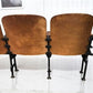 Home & Living > Furniture - 4 Vintage Wood Folding Theater Seats, Auditorium Seats, Entryway Bench, E8 by The Old Grainery