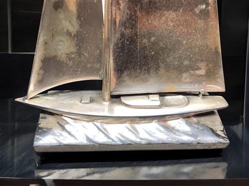 Home & Living > Home Decor > Home Accents > Statues - Sailboat Sculpture, Metal Bookend Paperweight, Nautical Study Librar...