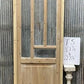 Antique French Single Door (27.25x82) Glass Pane Door with Jamb, Encased Door T5