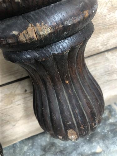 Home & Living > Furniture > Dining Room Furniture - 5 Wood Table Legs, Harvest Folk Art Architectural Salvage Vintage Furn...