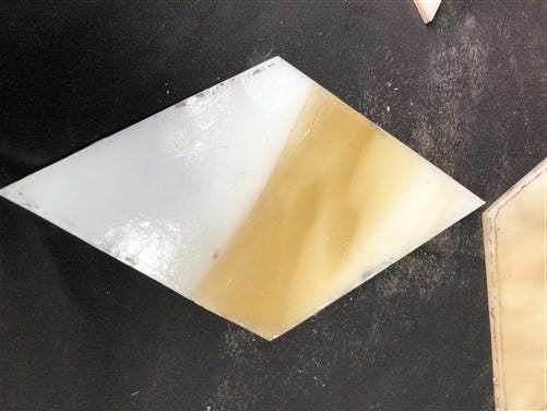 10 Stained Slag Glass Diamond Panes, Reclaimed Church Window Art Glass Pieces C