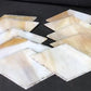 10 Stained Slag Glass Diamond Panes, Reclaimed Church Window Art Glass Pieces H