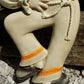 Pair Roman Art Co Plaster Clowns, Vintage Mid Century Chalkware, Circus Wall Art