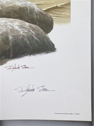 Art & Collectibles > Prints > Lithographs - Richard Sloan, California Gull, Signed Print, 28x22, Wade Collection, Plate 31...