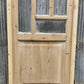 Antique French Single Door (27.25x82) Glass Pane Door with Jamb, Encased Door T5