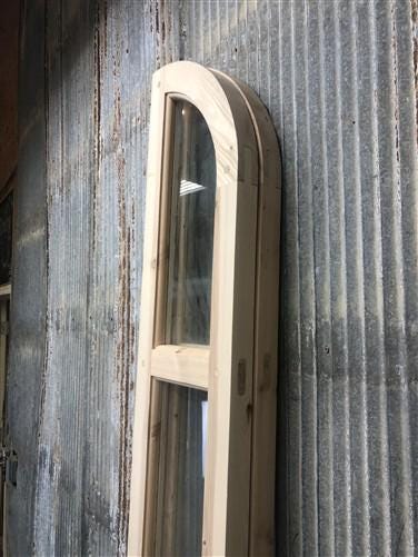 Arched French Double Doors (24x96) 3 Pane Glass European Styled Doors O14