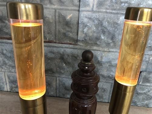 Home & Living > Lighting > Lamps, Shades & Bases > Lamps > Accent Lamps - 1960s Florence Art Astro Lite Double Glitter Lav...