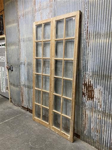 Antique French Double Doors (44x87.5) European Doors, 12 Pane Glass Doors, G164