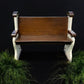 Home & Living > Furniture > Entryway & Mudroom Furniture - Vintage Wooden Church Pew, 3' 9" Porch Bench, Entry Foyer, Dini...