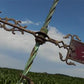 Weathervane Ruby Red Glass Tail Lightning Rod No Ball Arrow Pointer Vintage J