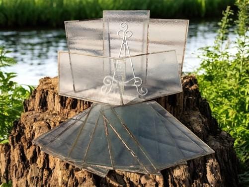 Home & Living > Home Improvement > Windows - 12 Panes Vintage Clear Rain Glass, Textured Obscure Decorative Privacy Glass...