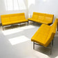 Home & Living > Furniture > Living Room Furniture > Couches & Loveseats - 3 Yellow Vinyl Sofas, Vintage 60s 70s Davenport...