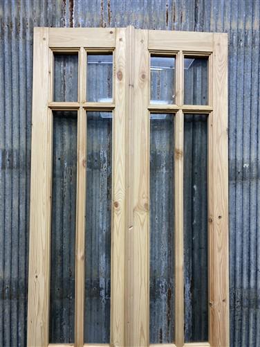 French Double Door (32x96.5) 6 Pane Glass Door European Styled EM24-B